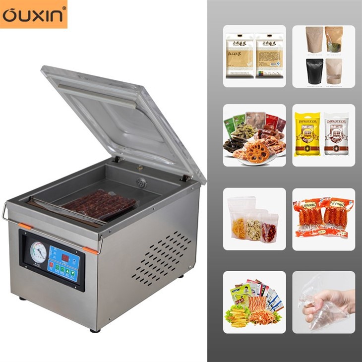 OX-320 Automatic Table Top Economy Food Hamber Vacuum Sealer Machine Vacuum Sealing Packaging Packing Machine